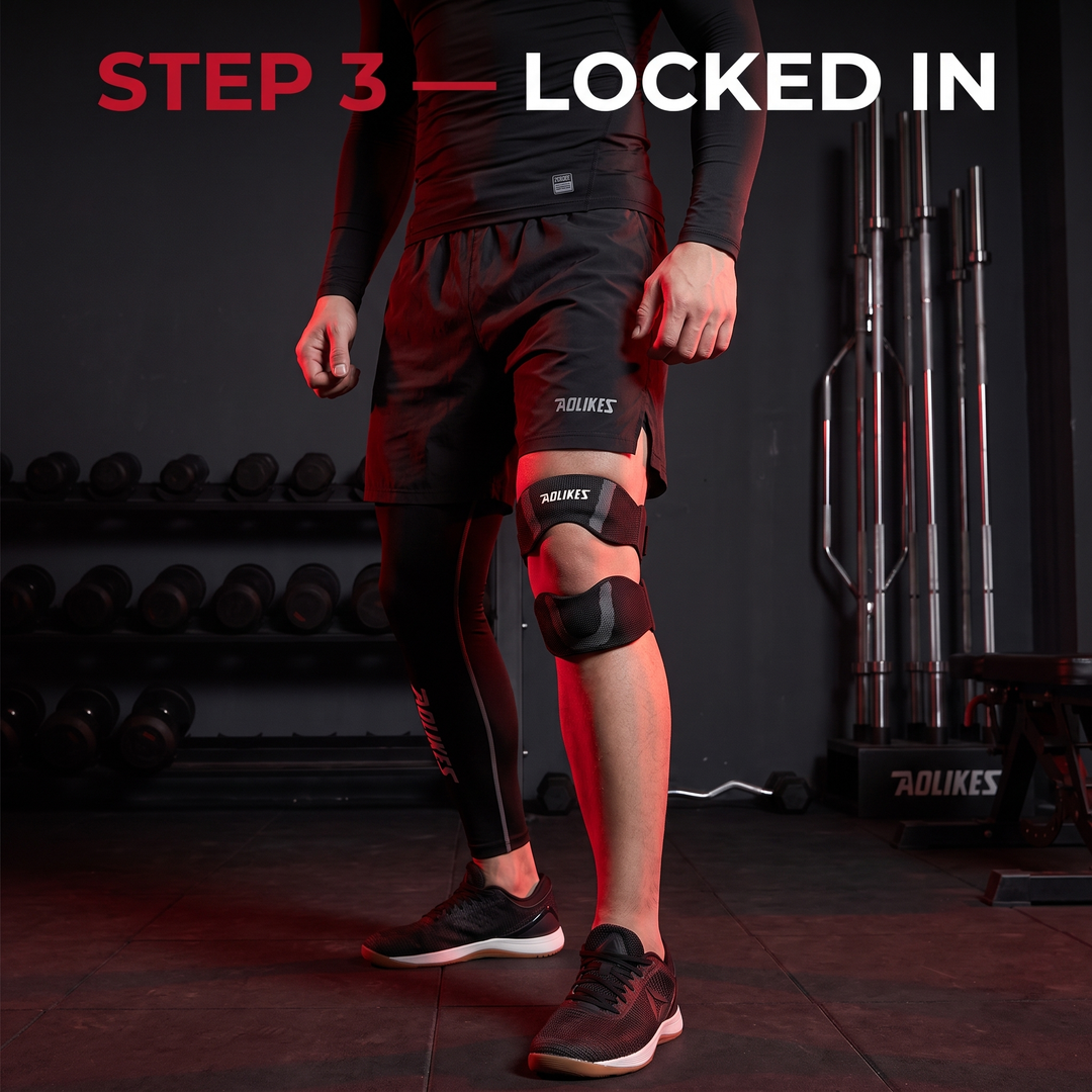 Adjustable Patella Knee Strap with Ergonomic Silicone Pad Patellar Tendon Support Compression Brace Breathable Sports Knee Band for Running Cycling Fitness