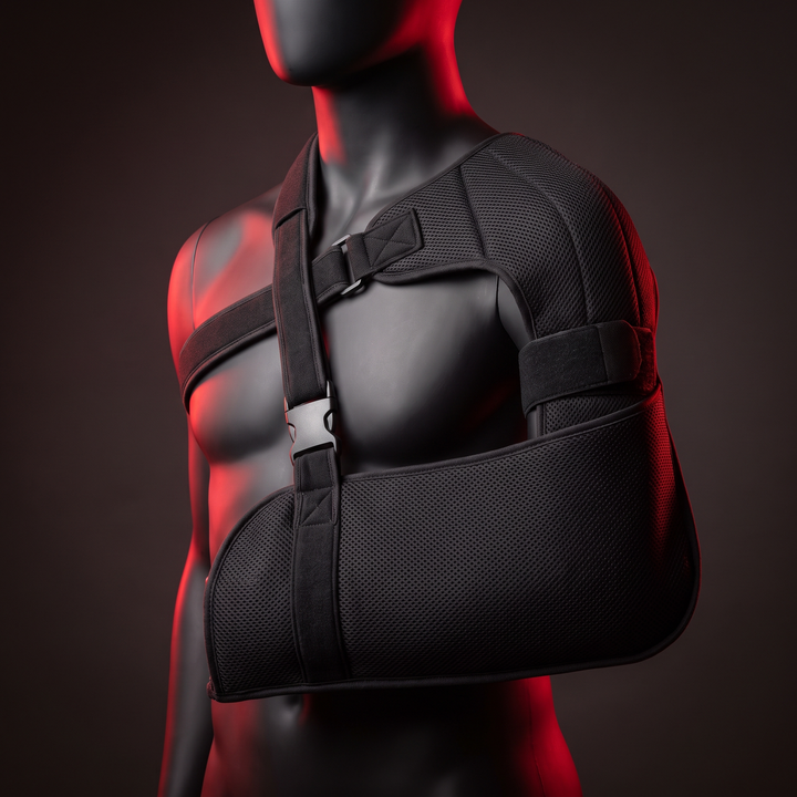 Adjustable Post-Surgery Shoulder Sling Rotator Cuff Support Breathable Mesh Arm Brace Shower Bath Sling Immobiliser Recovery Support