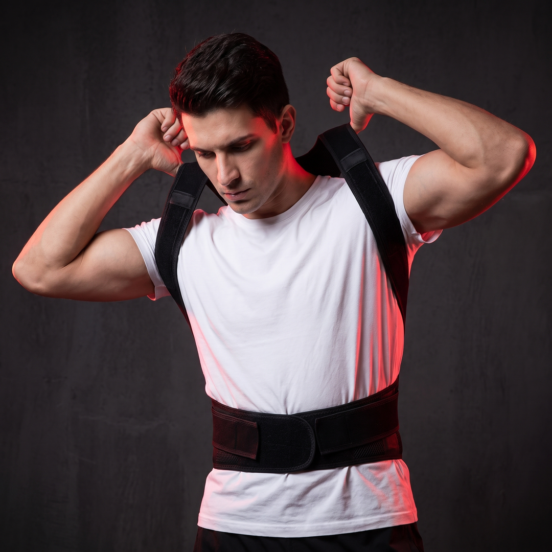 Adjustable Posture Corrector Full Back Brace Shoulder Straightener Support Brace for Men and Women Posture Improvement Back Relief Home and Office Use