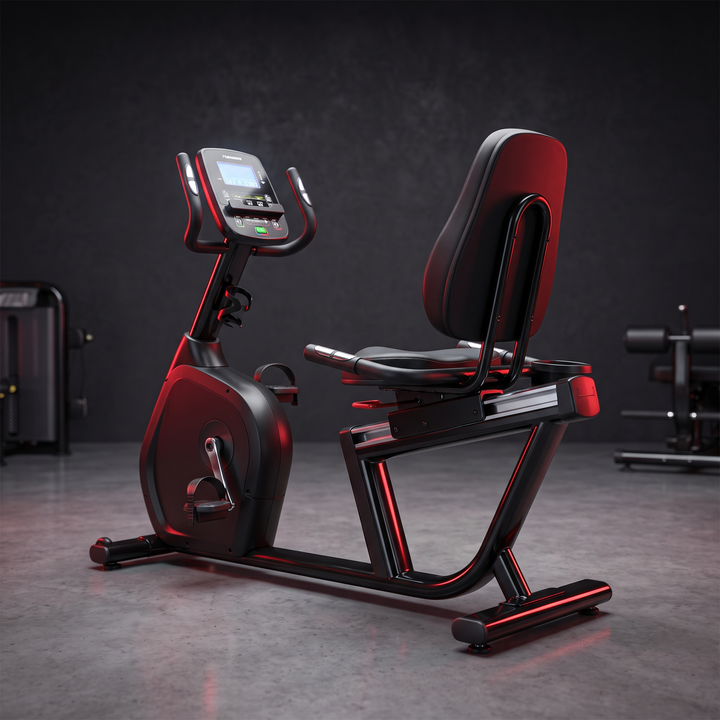 Adjustable Recumbent Exercise Bike Bluetooth Smart Stationary Bike LCD Display Heart Rate Monitor Handlebars Home Gym Cardio Fitness Bike for Low Impact Training Recovery