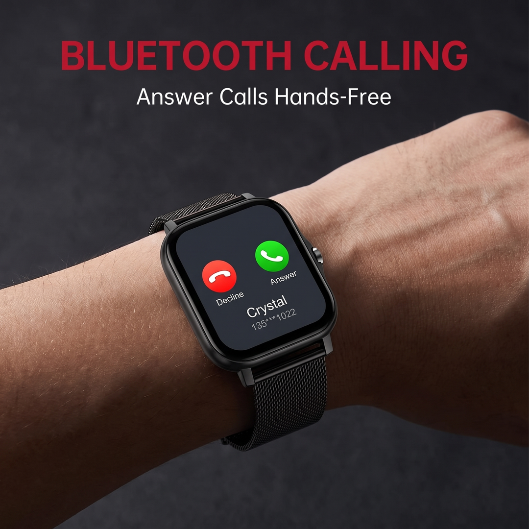 Adjustable Smart Watch Full Touch Screen Fitness Watch with Bluetooth Call Heart Rate Sleep Tracker Sports Smartwatch for Men Women