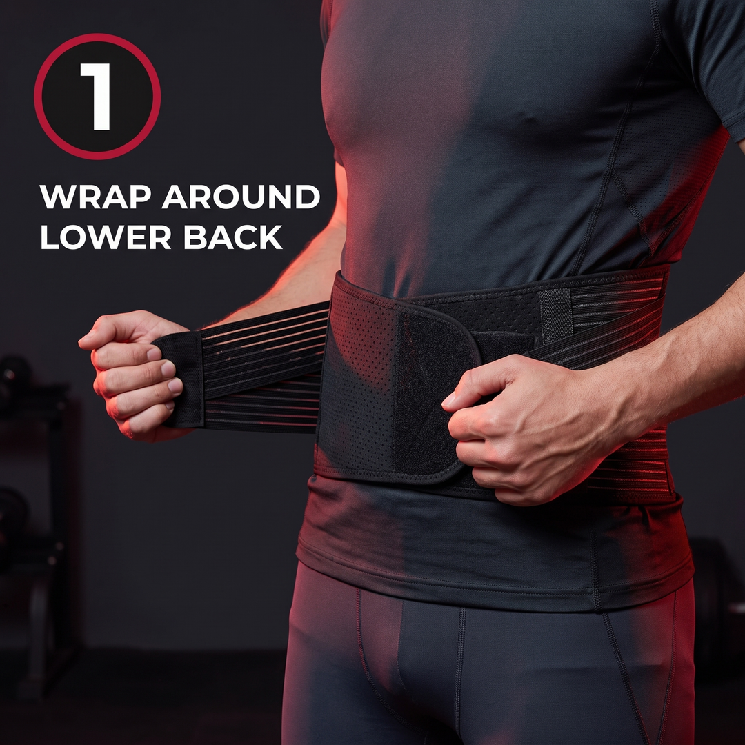 Adjustable Thermal Magnetic Lumbar Support Belt Lower Back Brace Self-Heating Waist Strap with Magnets for Men and Women Back Support