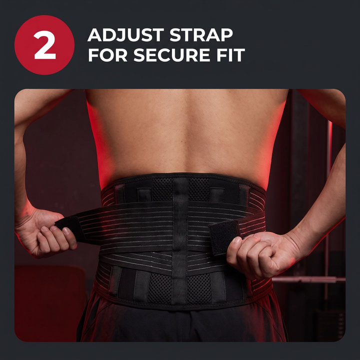Adjustable Thermal Magnetic Lumbar Support Belt Lower Back Brace Self-Heating Waist Strap with Magnets for Men and Women Back Support