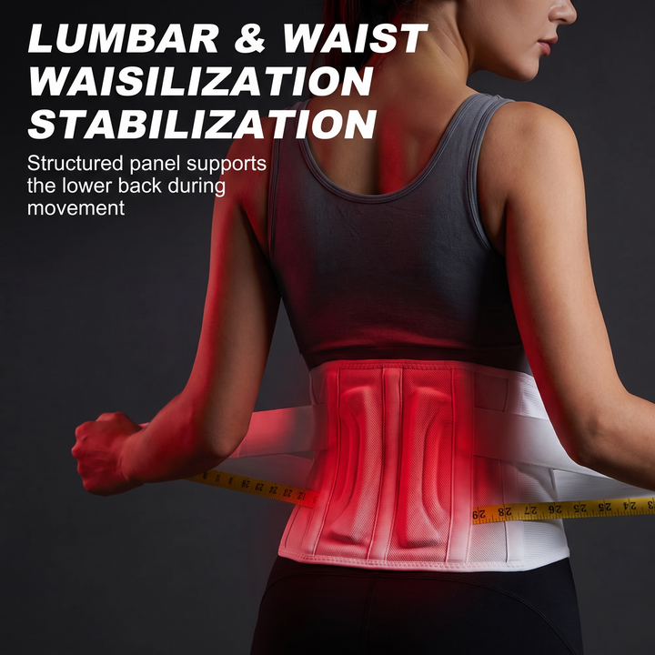 Adjustable Thermal Magnetic Lumbar Support Belt Lower Back Brace Self-Heating Waist Strap with Magnets for Men and Women Back Support