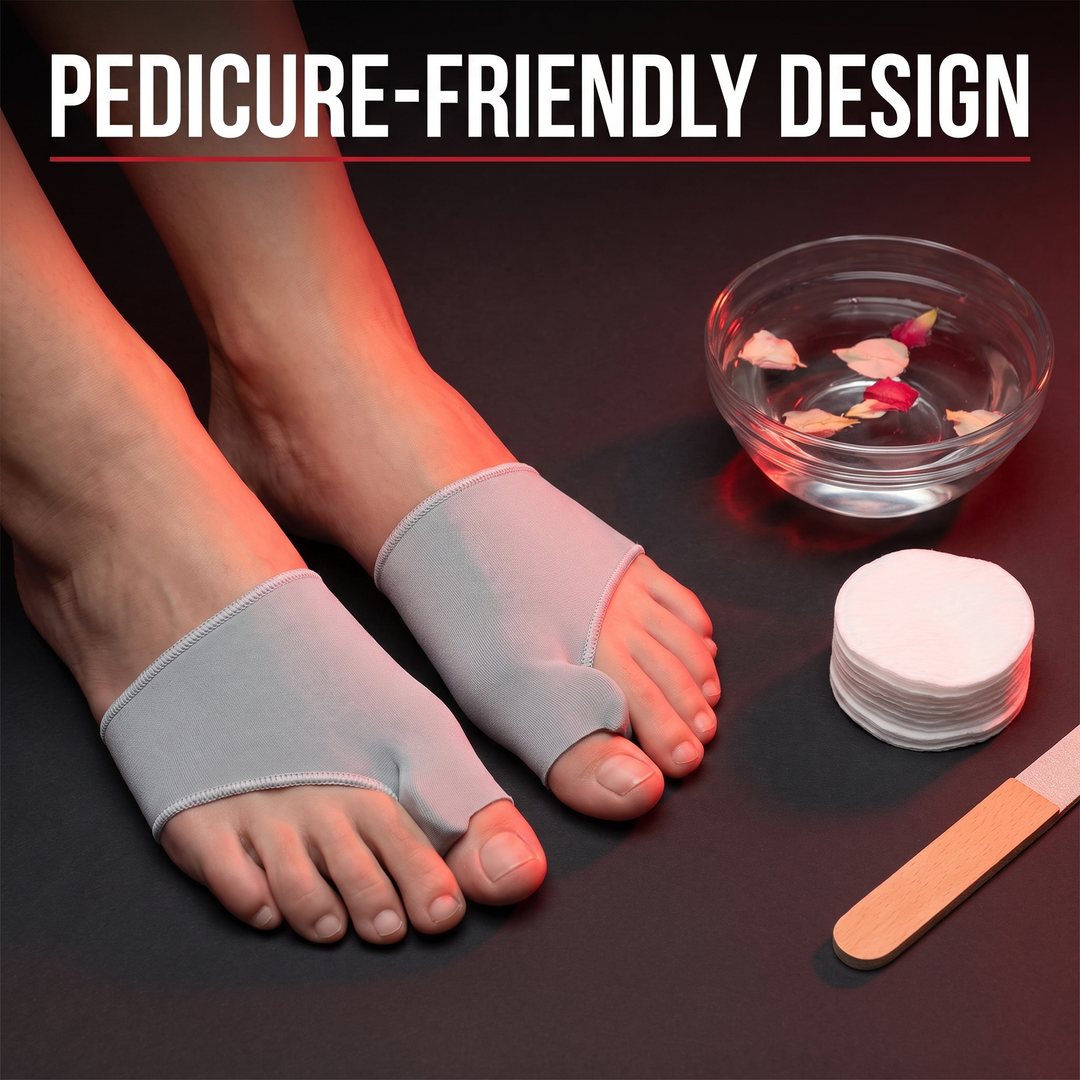 Adjustable Toe Separator Bunion Corrector Hallux Valgus Straightener Orthotic Foot Alignment Corrector Pedicure Sock Toe Spacer for Men Women Daily Use