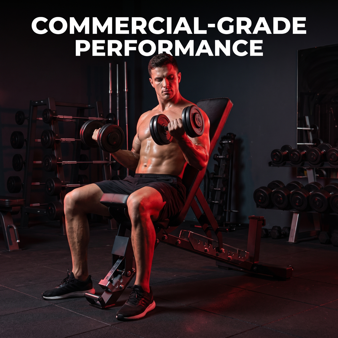 Adjustable Weight Bench Multi-Angle Incline Decline Flat Bench Press Home Gym Strength Training Workout Bench Commercial Grade Fitness Bench for Full Body Exercise