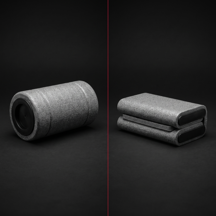 Collapsible Foam Roller Travel Muscle Recovery Roller Back Massager Deep Tissue Massage Roller Portable Foam Roller for Pain Relief Home Gym Workout