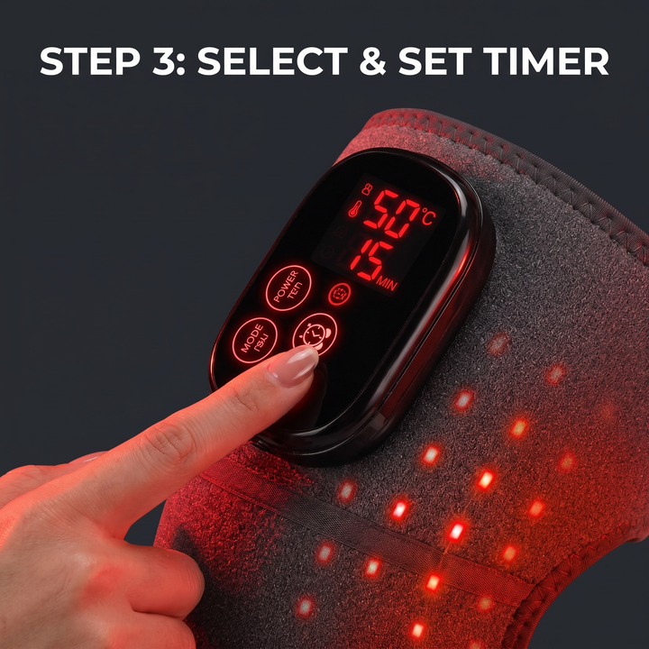 Cordless Heated Knee Wrap with Red Light Therapy 4 Temperature Settings Timer USB-C Rechargeable 5000mAh Knee Brace for Shoulder Elbow Home Use Recovery
