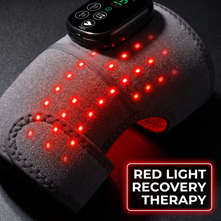 Cordless Heated Knee Wrap with Red Light Therapy 4 Temperature Settings Timer USB-C Rechargeable 5000mAh Knee Brace for Shoulder Elbow Home Use Recovery