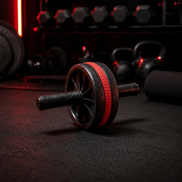 Dual-Wheel Ab Roller with Knee Pad