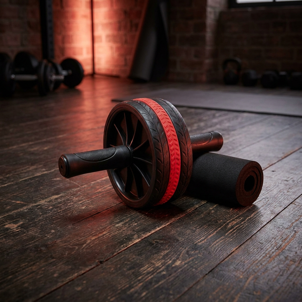 Dual-Wheel Ab Roller with Knee Pad