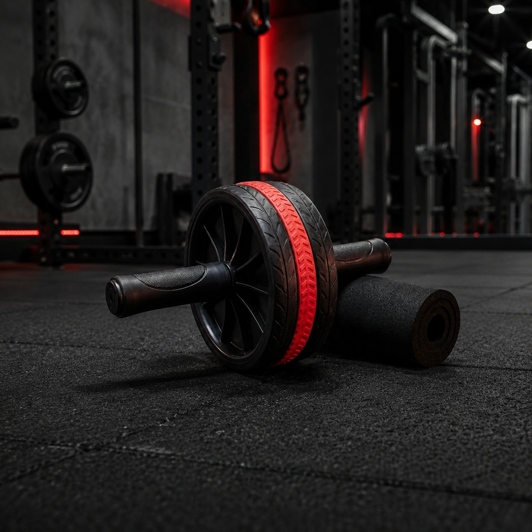 Dual-Wheel Ab Roller with Knee Pad