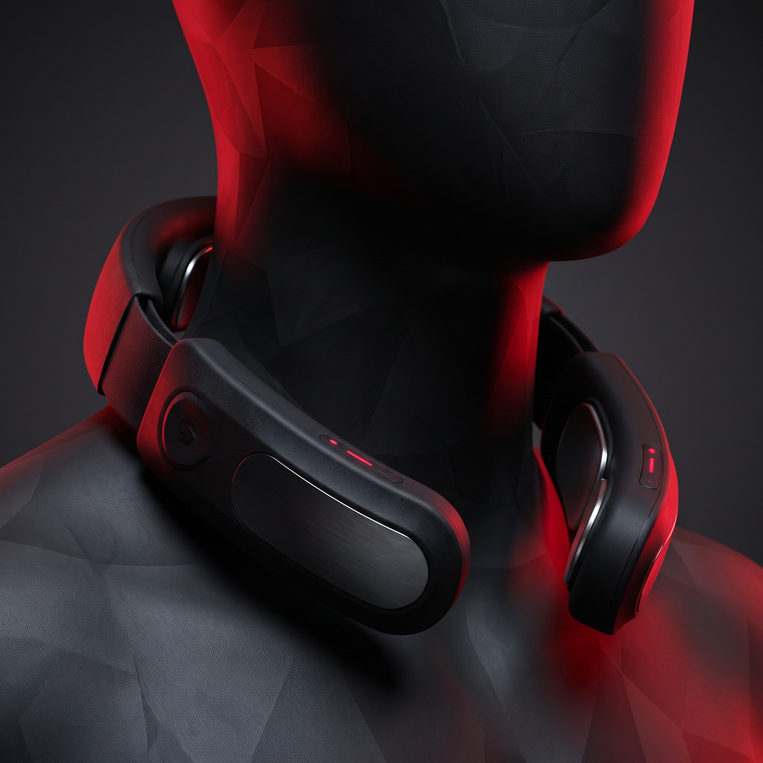 EMS Electric Neck Massager Cervical Muscle Relief Device 6 Modes 9 Speed Settings Portable Rechargeable Neck Pain Relief Massager for Home Office Use Recovery