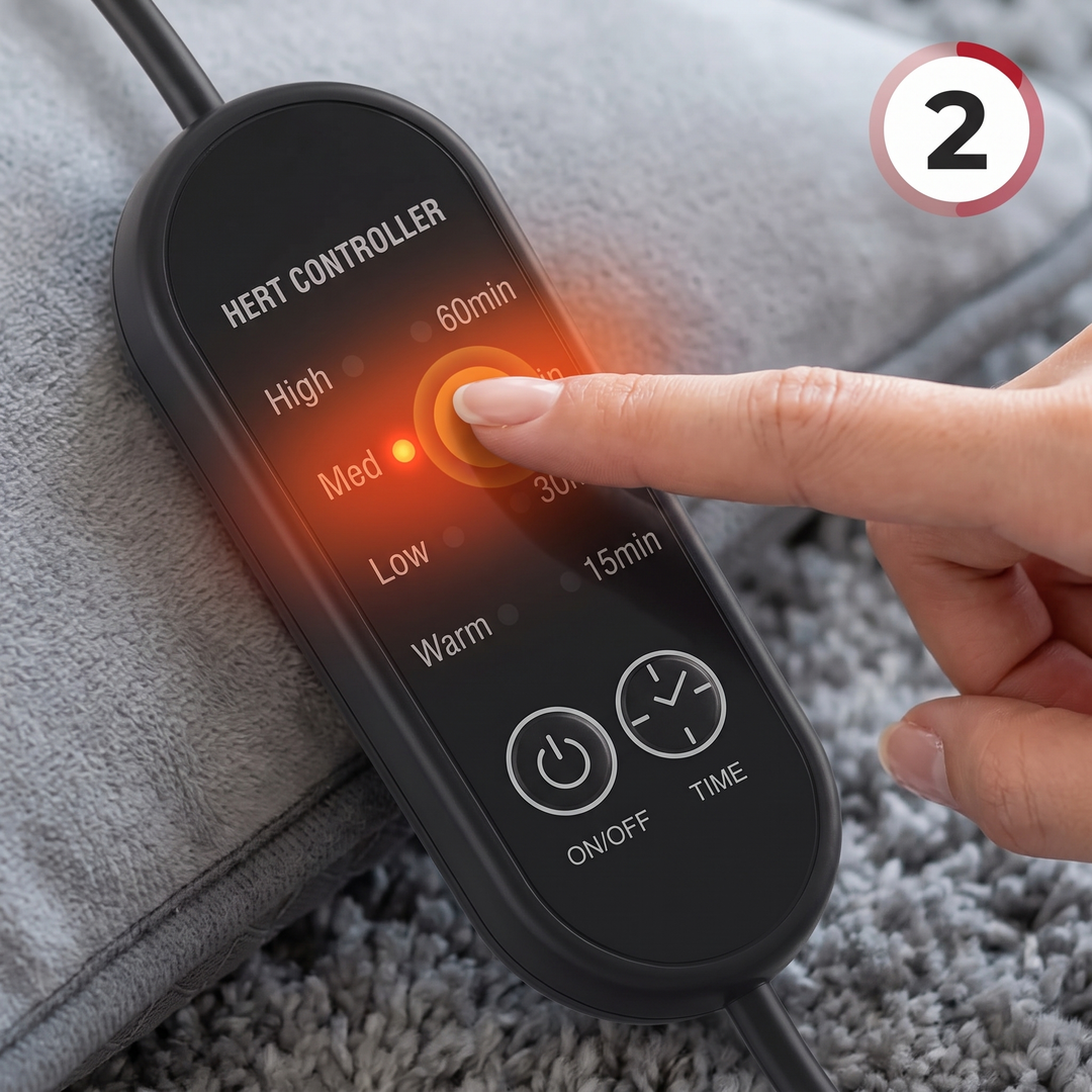 Electric Foot Heating Pad Adjustable Heat Settings Foot Warmer Mat 4 Heat Levels 4 Timers Fast Heating for Bed Office Home Winter Use