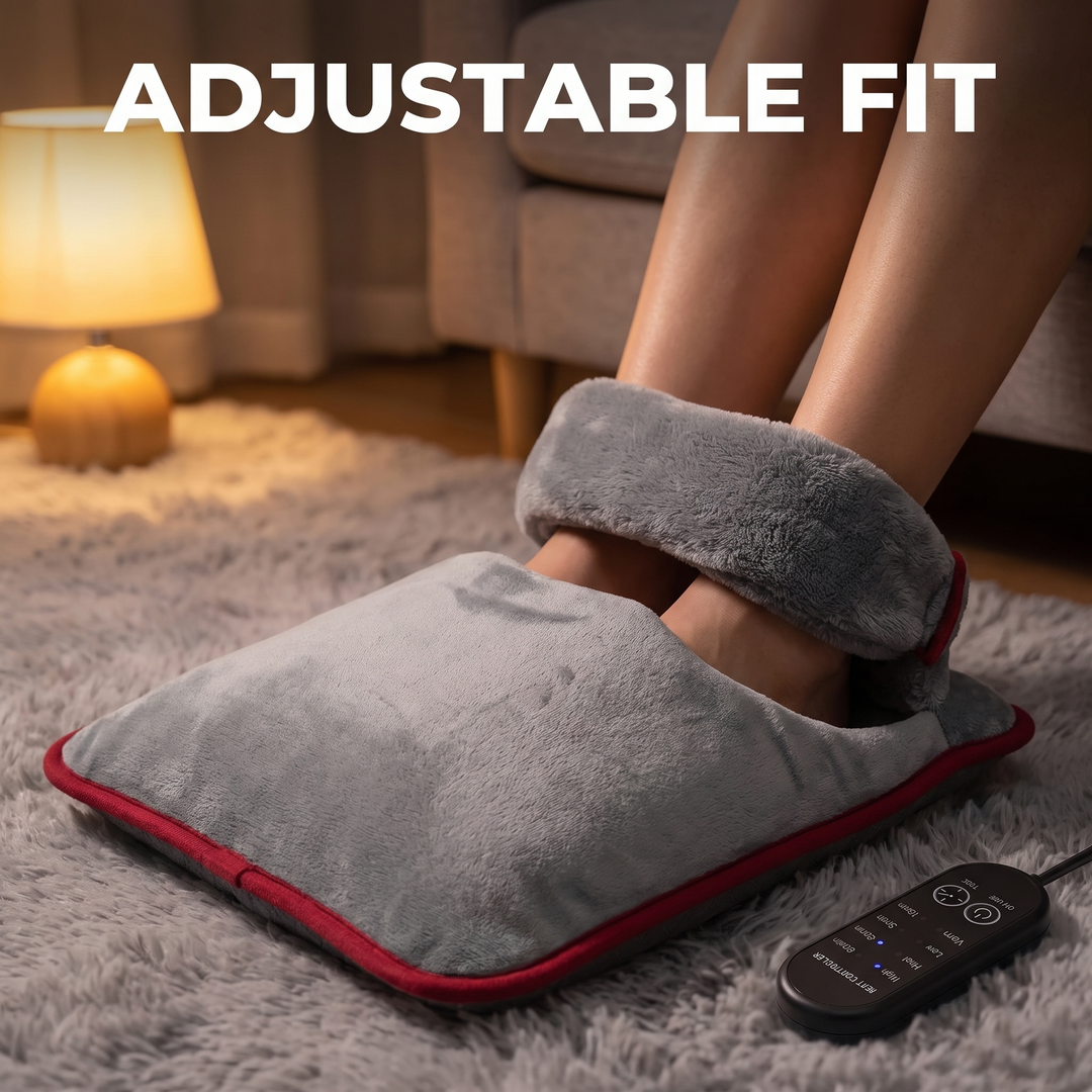 Electric Foot Heating Pad Adjustable Heat Settings Foot Warmer Mat 4 Heat Levels 4 Timers Fast Heating for Bed Office Home Winter Use