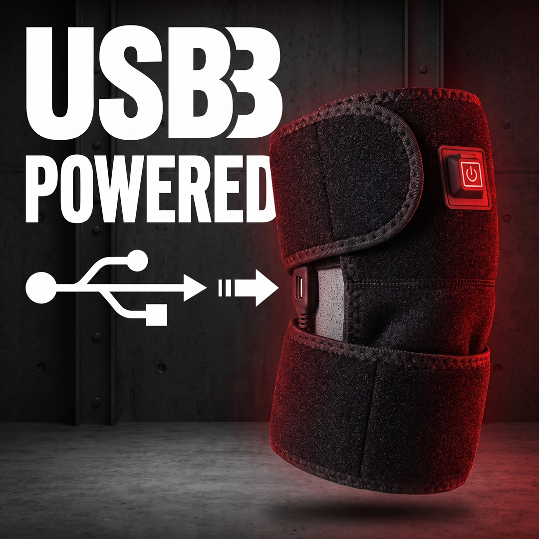 Electric Heated Knee Wrap USB Powered Knee Heating Pad Adjustable Warming Strap Joint Support Brace for Home Recovery Daily Use