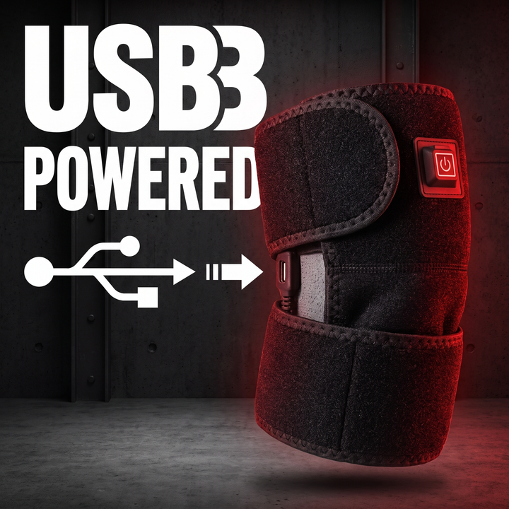 Electric Heated Knee Wrap USB Powered Knee Heating Pad Adjustable Warming Strap Joint Support Brace for Home Recovery Daily Use