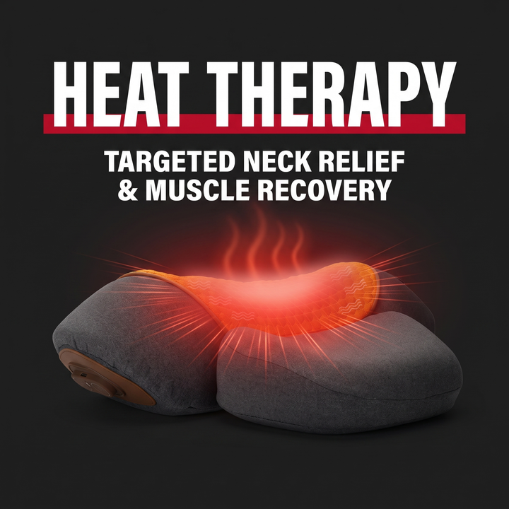 Electric Neck Massager Pillow Cervical Traction Support Pillow with Heat Vibration Massage Orthopedic Neck Stretcher for Back Pain Relief Home Use