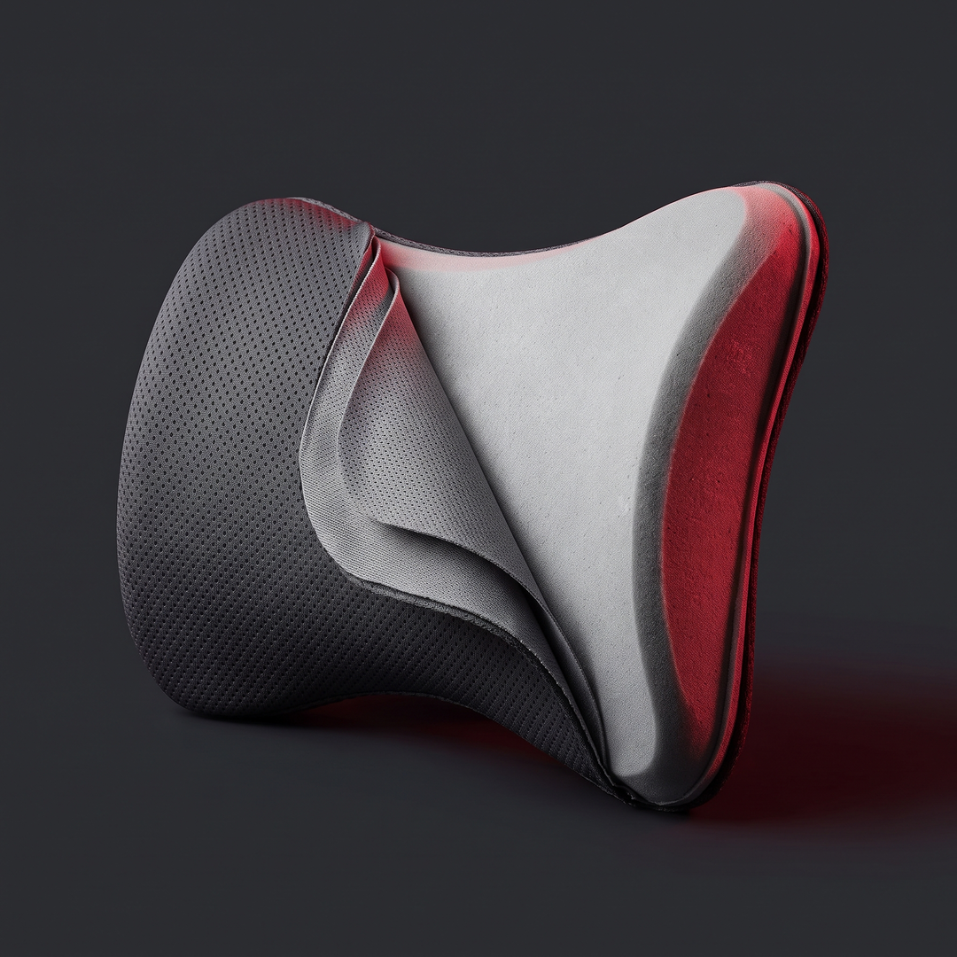 Ergonomic Car Neck Pillow Memory Foam Headrest Cushion Lumbar Back Support Breathable Seat Pillow Stress Relief Travel Cushion