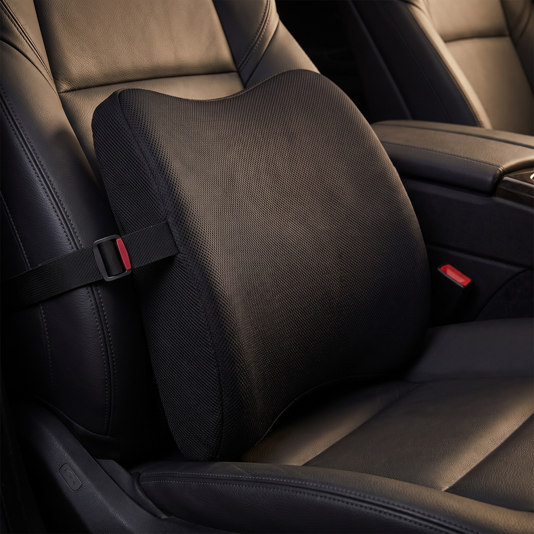 Ergonomic Car Neck Pillow Memory Foam Headrest Cushion Lumbar Back Support Breathable Seat Pillow Stress Relief Travel Cushion
