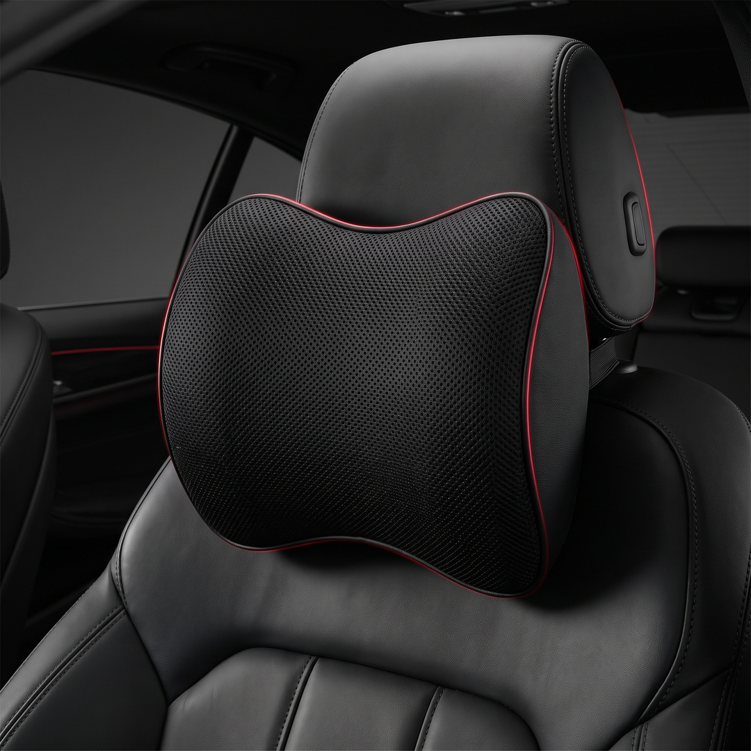 Ergonomic Car Neck Pillow Memory Foam Headrest Cushion Lumbar Back Support Breathable Seat Pillow Stress Relief Travel Cushion