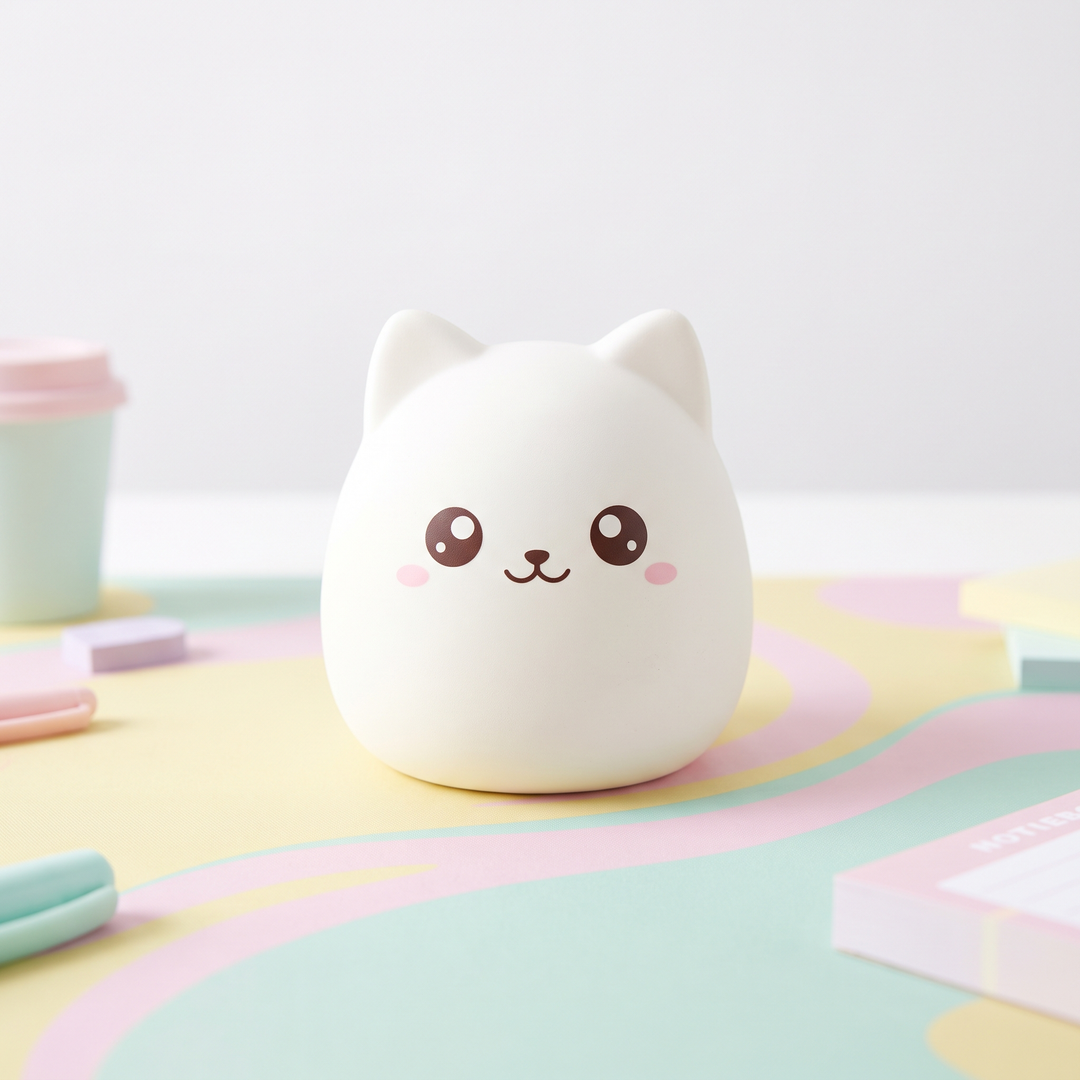 Ergonomic Cat Squishy Stress Relief Toy PU Foam Slow Rising Squeeze Ball Sensory Fidget Toy Anxiety Relief Desktop Ornament for Adults and Kids