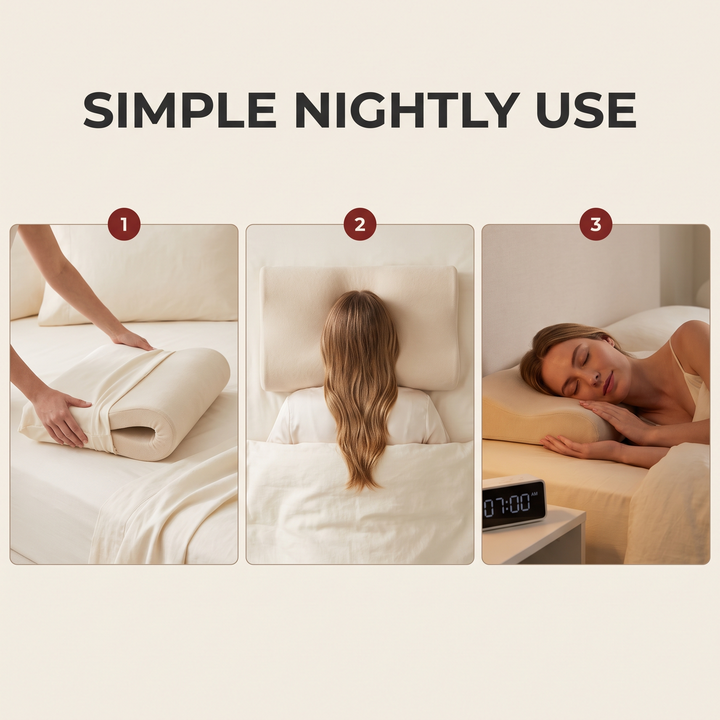 Ergonomic Cervical Neck Pillow Orthopedic Support Pillow for Sleeping Soybean Fiber SPA Massage Pillow Neck Pain Relief Home Use