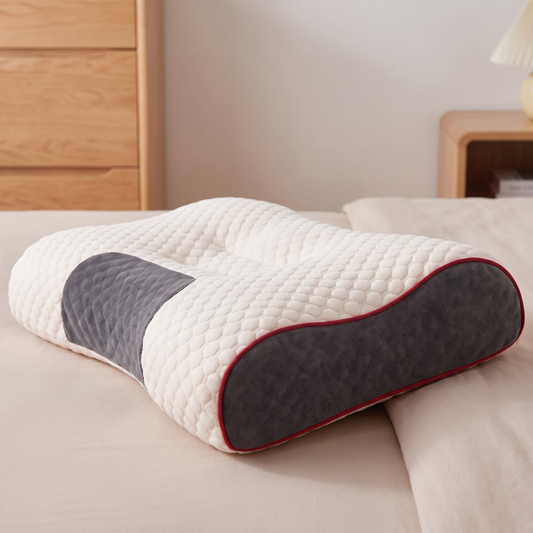 Ergonomic Cervical Neck Pillow Orthopedic Support Pillow for Sleeping Soybean Fiber SPA Massage Pillow Neck Pain Relief Home Use