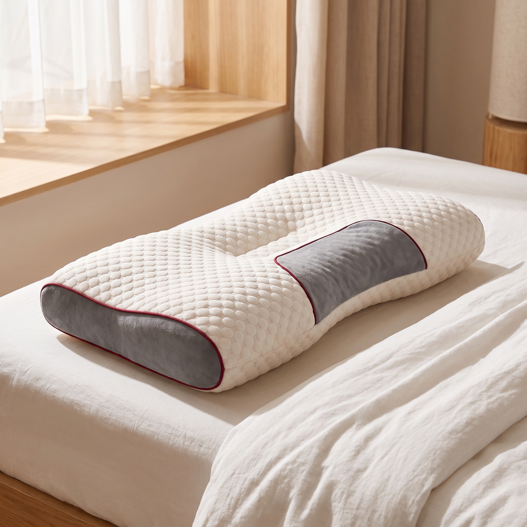 Ergonomic Cervical Neck Pillow Orthopedic Support Pillow for Sleeping Soybean Fiber SPA Massage Pillow Neck Pain Relief Home Use