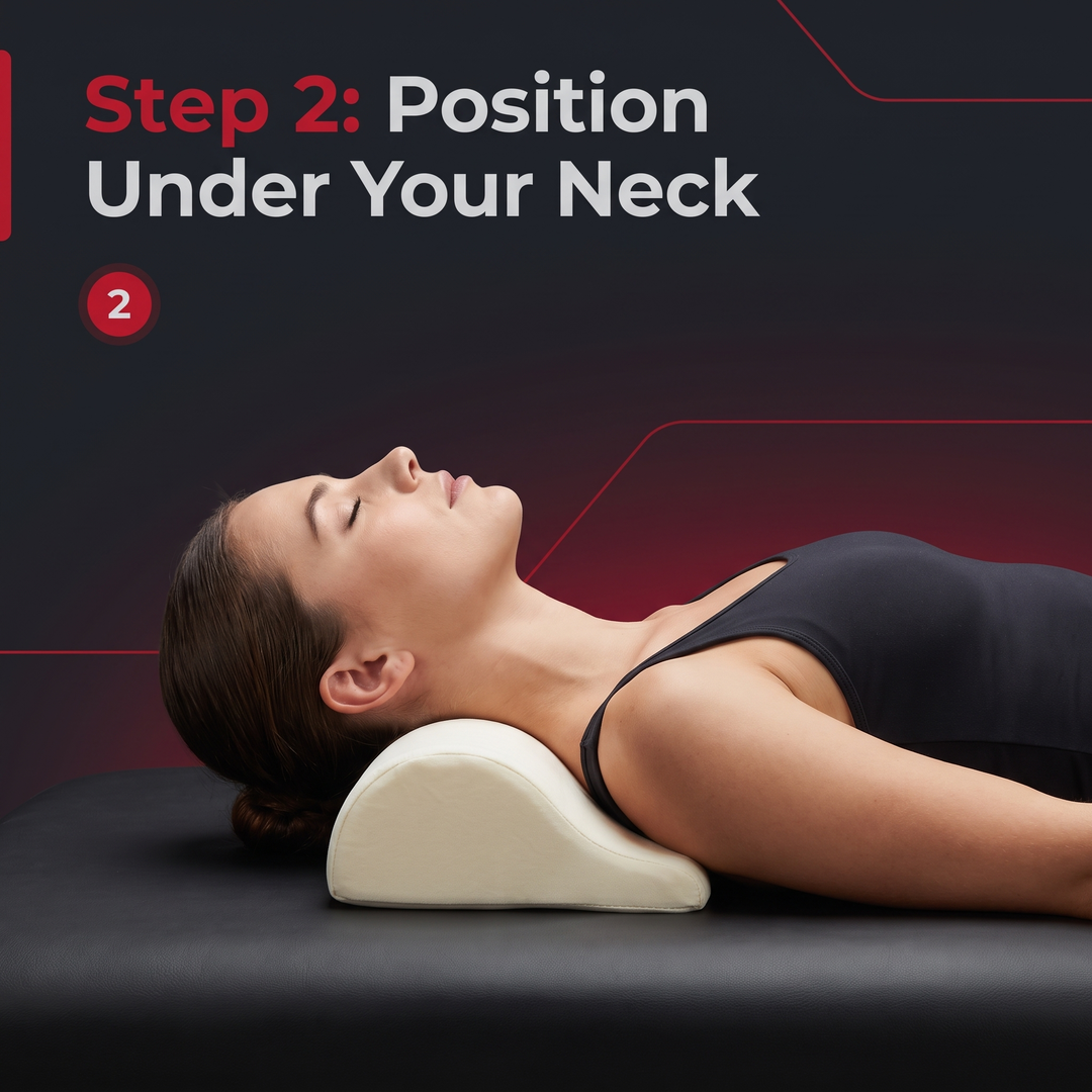Ergonomic Cervical Neck Stretcher Spine Alignment Pillow Shoulder Relaxer Neck Massager Cervical Traction Device for Neck Pain Relief Posture Support Home Use