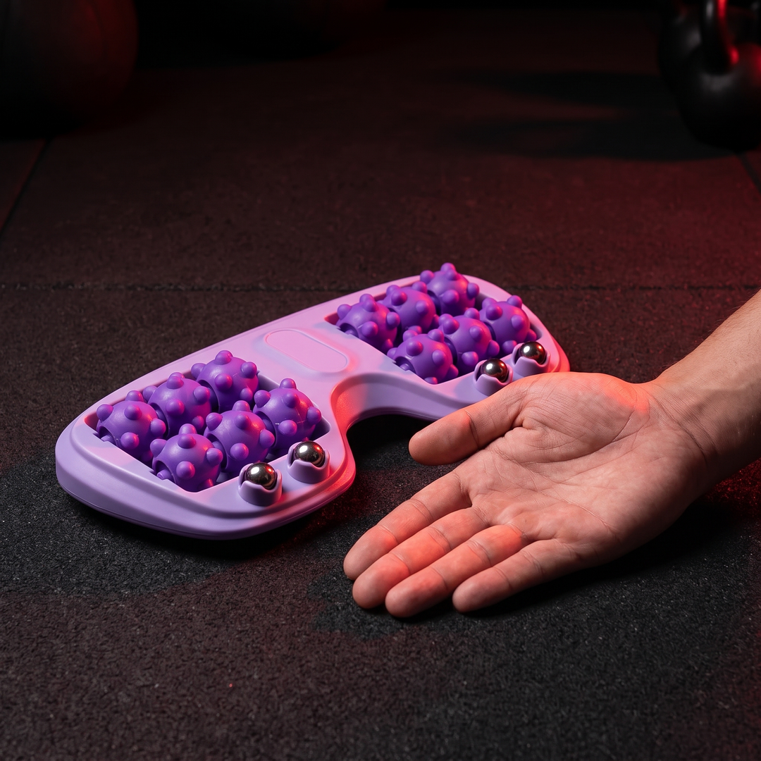 Ergonomic Foot Massage Roller Plantar Fasciitis Arch Heel Pain Relief Tool Finger Pressure Acupressure Foot Roller for Muscle Soreness Recovery Home Use