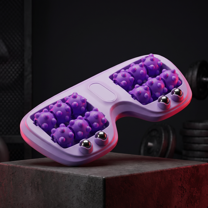 Ergonomic Foot Massage Roller Plantar Fasciitis Arch Heel Pain Relief Tool Finger Pressure Acupressure Foot Roller for Muscle Soreness Recovery Home Use