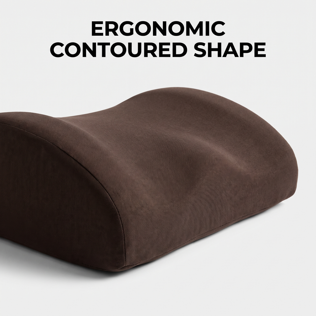 Ergonomic Lumbar Support Seat Cushion with Backrest Memory Foam Chair Cushion for Office Home Study Posture Support Coccyx Relief Cushion for Long Sitting