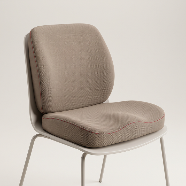 Ergonomic Lumbar Support Seat Cushion with Backrest Memory Foam Chair Cushion for Office Home Study Posture Support Coccyx Relief Cushion for Long Sitting