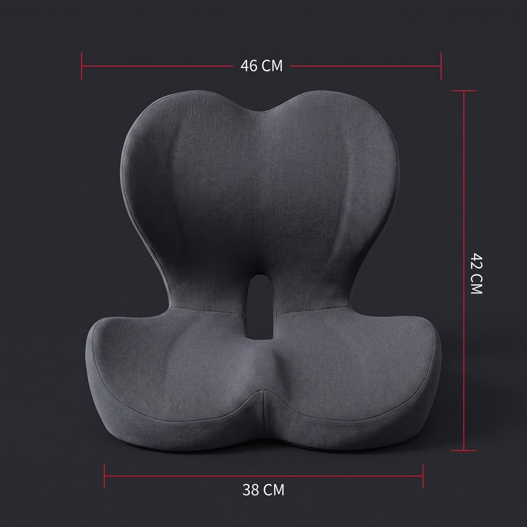 Ergonomic Lumbar Support Seat Cushion with Memory Foam Backrest Pad for Office Chair Car Seat Wheelchair Coccyx Tailbone Relief Back Support Cushion