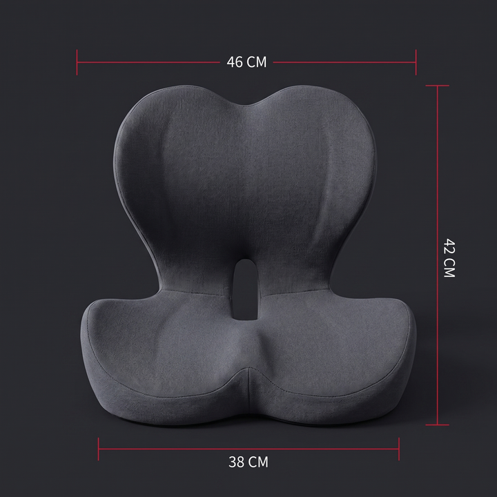 Ergonomic Lumbar Support Seat Cushion with Memory Foam Backrest Pad for Office Chair Car Seat Wheelchair Coccyx Tailbone Relief Back Support Cushion