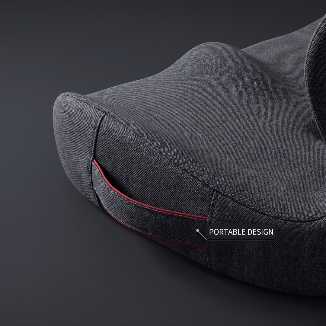 Ergonomic Lumbar Support Seat Cushion with Memory Foam Backrest Pad for Office Chair Car Seat Wheelchair Coccyx Tailbone Relief Back Support Cushion