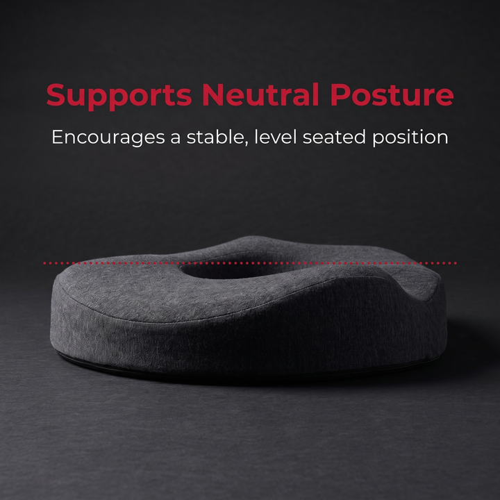 Ergonomic Memory Foam Donut Seat Cushion Coccyx Support Pillow for Tailbone Pain Sciatica Hemorrhoids Pressure Relief Office Chair Home Use