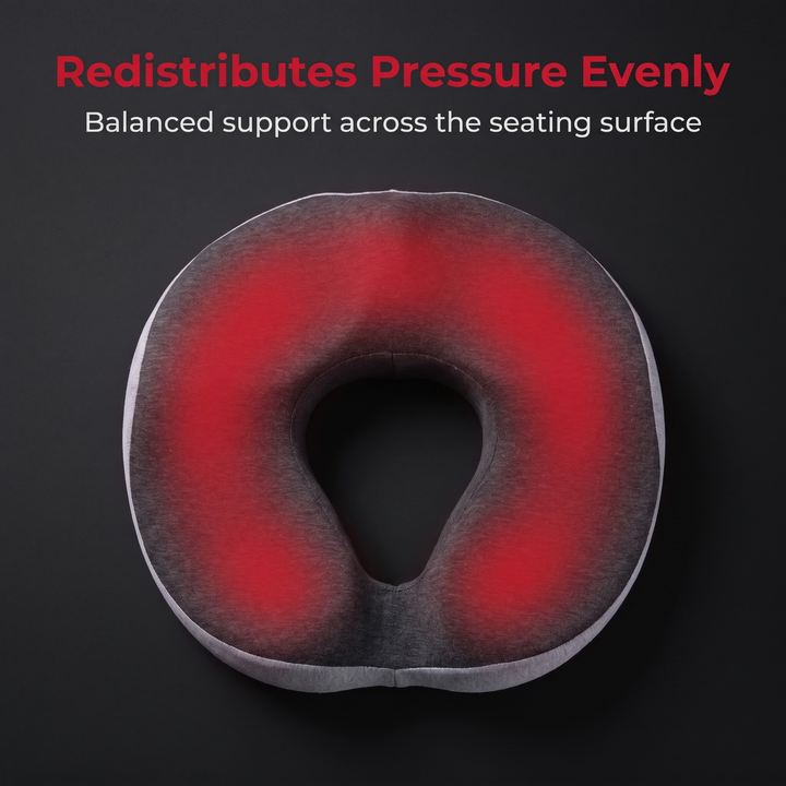 Ergonomic Memory Foam Donut Seat Cushion Coccyx Support Pillow for Tailbone Pain Sciatica Hemorrhoids Pressure Relief Office Chair Home Use
