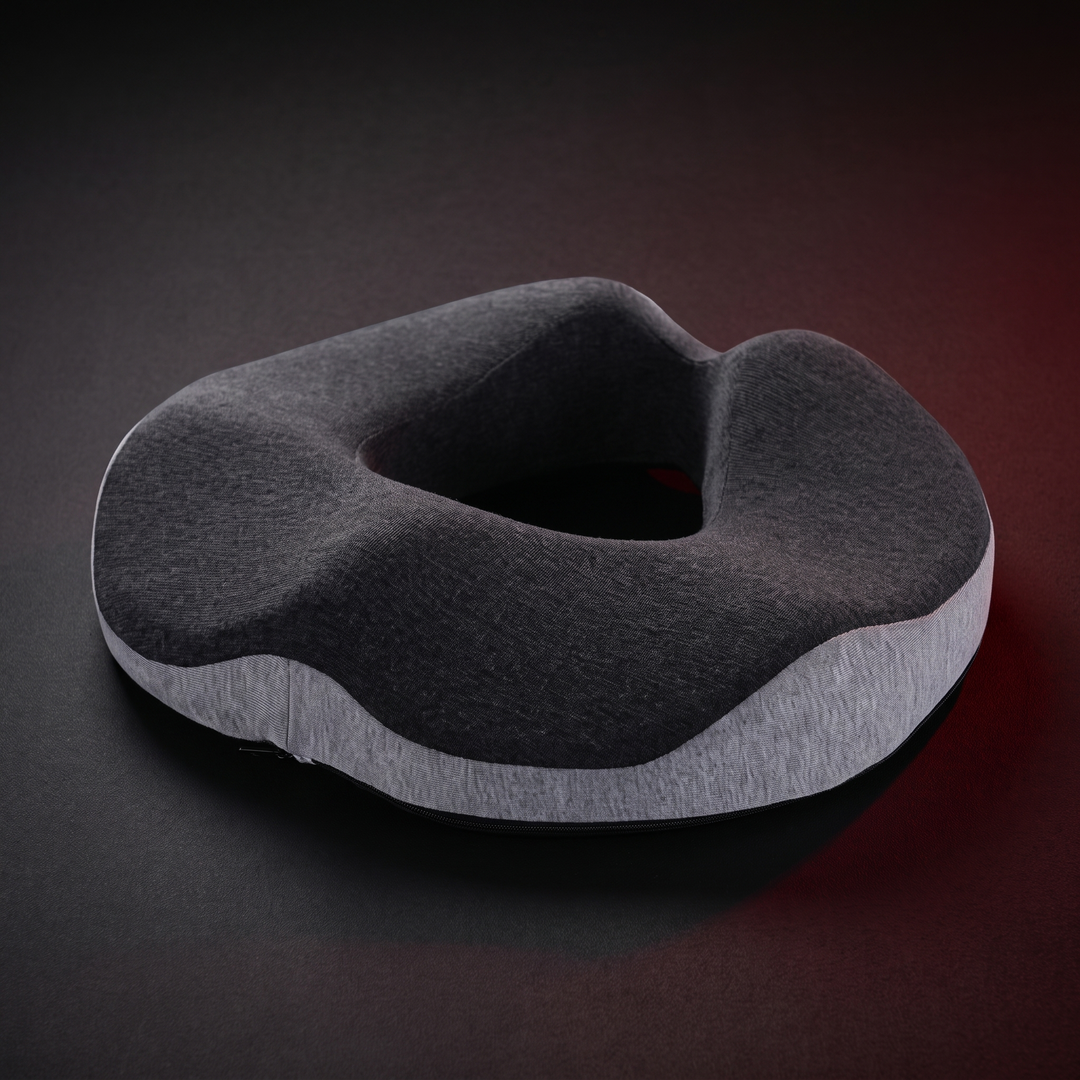 Ergonomic Memory Foam Donut Seat Cushion Coccyx Support Pillow for Tailbone Pain Sciatica Hemorrhoids Pressure Relief Office Chair Home Use