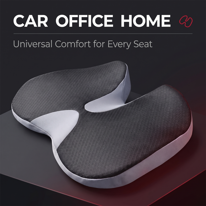 Ergonomic Memory Foam Seat Cushion for Car Office Chair Home Chair Hip Pain Relief Posture Support Comfortable Cushion for Long Sitting