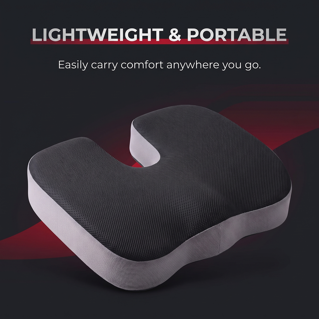 Ergonomic Memory Foam Seat Cushion for Car Office Chair Home Chair Hip Pain Relief Posture Support Comfortable Cushion for Long Sitting