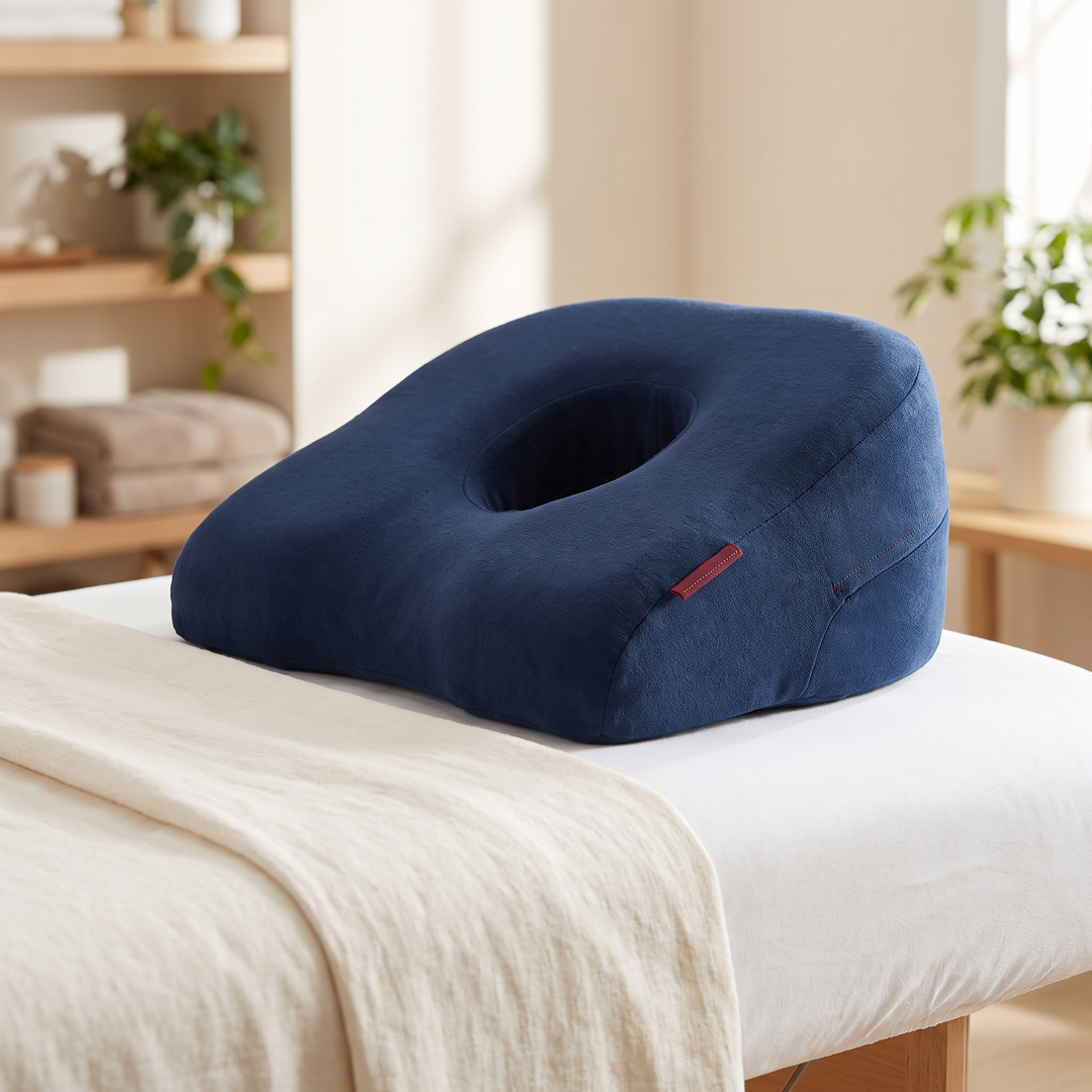 Ergonomic Prone Face Down Pillow Memory Foam Headrest for Massage Table Beauty Salon Physiotherapy Recovery Comfort Cushion