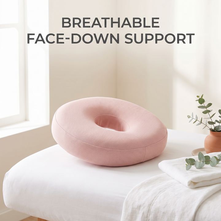 Ergonomic Prone Face Down Pillow Memory Foam Headrest for Massage Table Beauty Salon Physiotherapy Rest Support Cushion