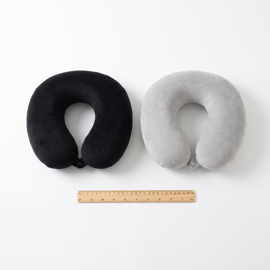 Ergonomic Travel Neck Pillow Memory Foam U-Shaped Neck Support Pillow Adjustable Portable Soft Cervical Rest Pillow for Travel Sleep Office Nap Recovery