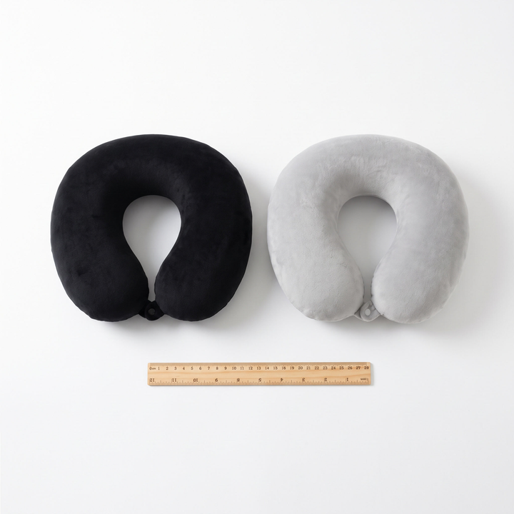 Ergonomic Travel Neck Pillow Memory Foam U-Shaped Neck Support Pillow Adjustable Portable Soft Cervical Rest Pillow for Travel Sleep Office Nap Recovery