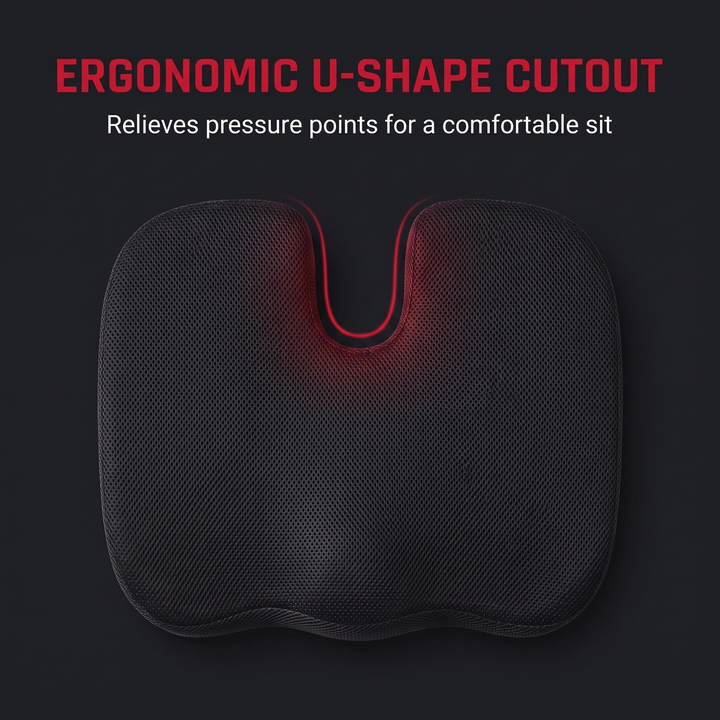 Ergonomic U-Shape Gel Memory Foam Seat Cushion Orthopedic Coccyx Tailbone Support Office Chair Car Seat Pain Relief Cushion