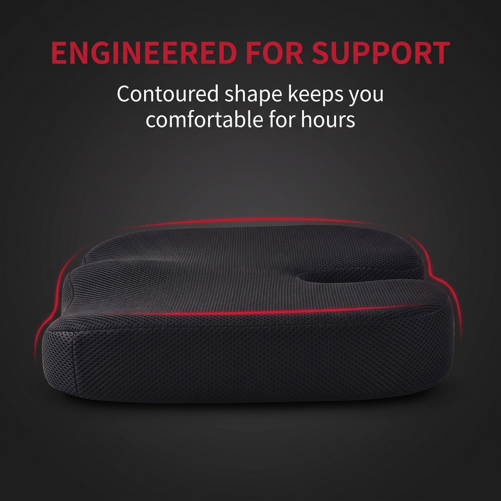 Ergonomic U-Shape Gel Memory Foam Seat Cushion Orthopedic Coccyx Tailbone Support Office Chair Car Seat Pain Relief Cushion