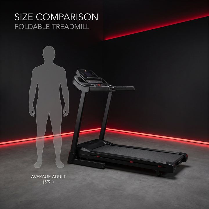 Foldable Treadmill Home Gym Running Machine Quiet 3.0HP Motor 7-Layer Shock Absorption 15 Incline Levels LED Display 400LBS Capacity Walking Jogging