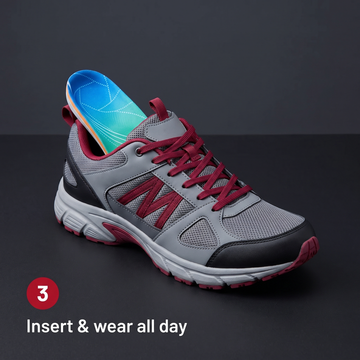 Orthopedic Shoe Insoles Arch Support Inserts Plantar Fasciitis Relief Flat Feet Metatarsal Pain Support Men Women All Day Standing Walking Comfort
